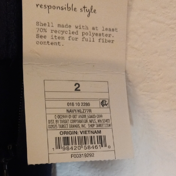 A New Day Side Zippered Dark Blue Pants - Picture 3 of 5